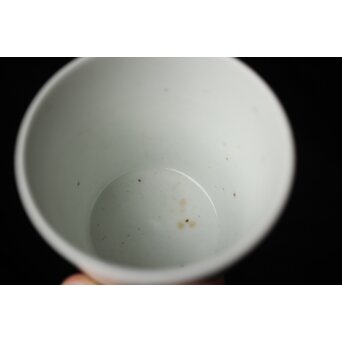 松竹梅 氷裂地紋 染付古伊万里猪口 四客　P449 