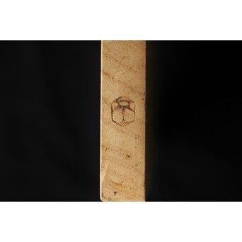 指物師 竹内不山 木地長板雲彫 結界　X439 