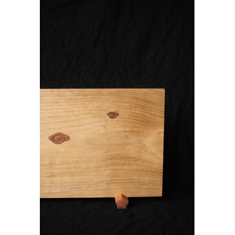 指物師 竹内不山 木地長板雲彫 結界　X439 