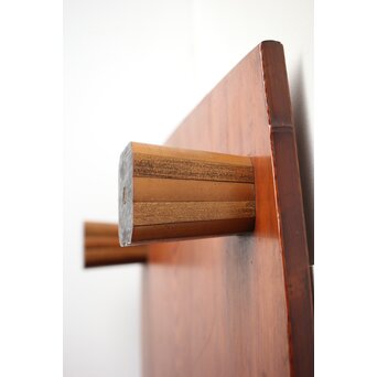 指物師 竹内不山 竹装飾 松一枚板卓　X440 