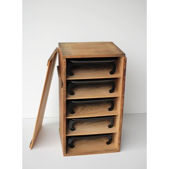 輪島塗 佐藤貞一 五清図蒔絵膳 五客　Q352 