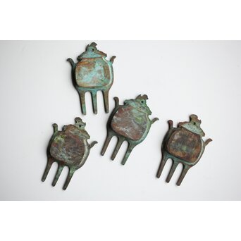 富貴長春 香炉型引手 四個　M405 