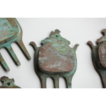 富貴長春 香炉型引手 四個　M405 