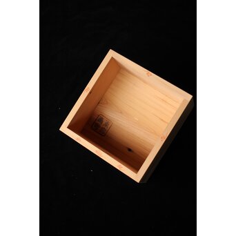 筒井寛秀箱付 東大寺古材 升 菓子器　X441 