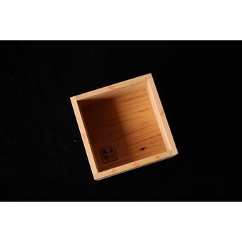 筒井寛秀箱付 東大寺古材 升 菓子器　X441 