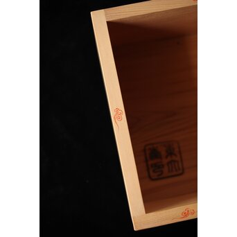 筒井寛秀箱付 東大寺古材 升 菓子器　X441 