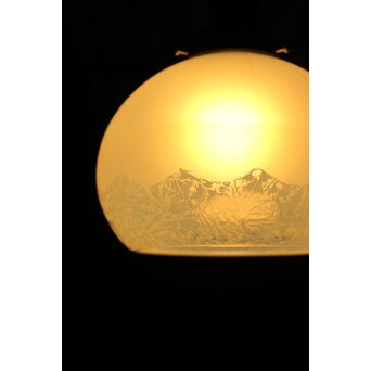 にわか腐食 オパールセントガラス電笠　A089 