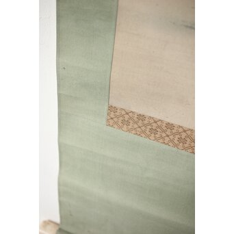 刺繍画 蕉雨賛 軸装　Z477 