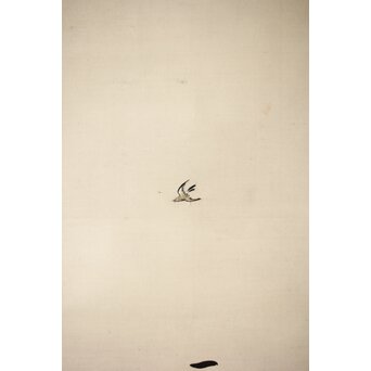 刺繍画 蕉雨賛 軸装　Z477 