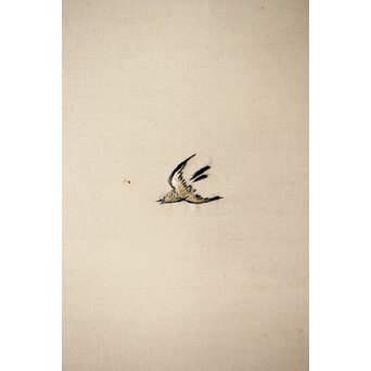 刺繍画 蕉雨賛 軸装　Z477 