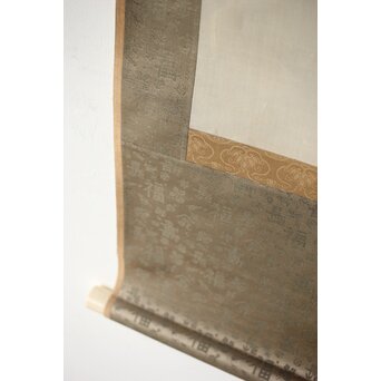 刺繍画 白鷺 軸装　Z478 