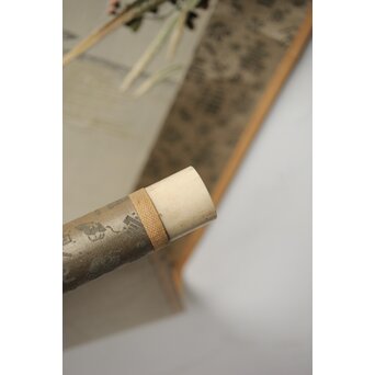 刺繍画 白鷺 軸装　Z478 