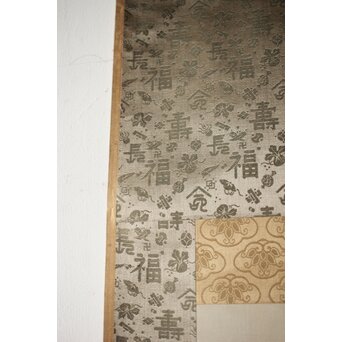 刺繍画 白鷺 軸装　Z478 