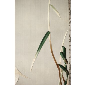 刺繍画 白鷺 軸装　Z478 