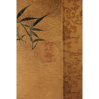 刺繍画 群鶏図 掛軸　Z479 