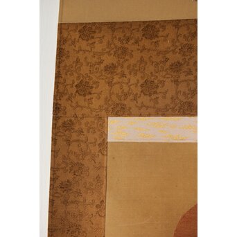 刺繍画 群鶏図 掛軸　Z479 