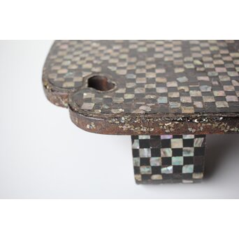 市松 螺鈿卓　Q356 