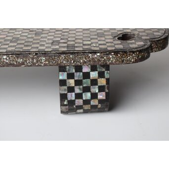 市松 螺鈿卓　Q356 