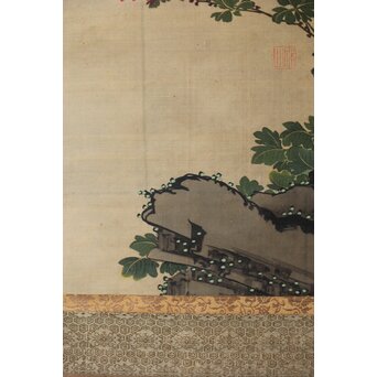 女流画家 桜井雪保 三幅対 絹本掛軸　Z483 