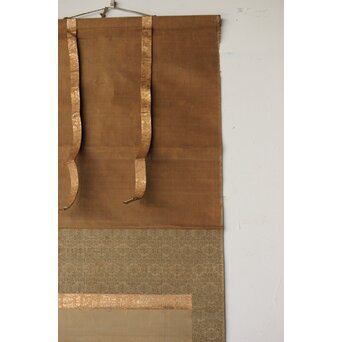 女流画家 桜井雪保 三幅対 絹本掛軸　Z483 