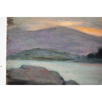 山本森之助【長崎港】油彩額装　Z485 