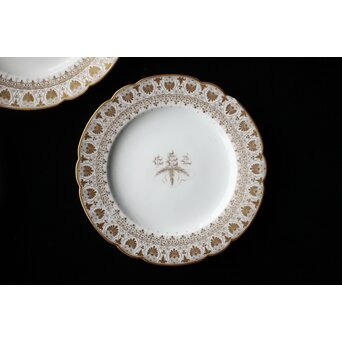 幻の明治伊万里「精磁会社謹製」菊紋金彩 皿 5枚 明治期　P451 