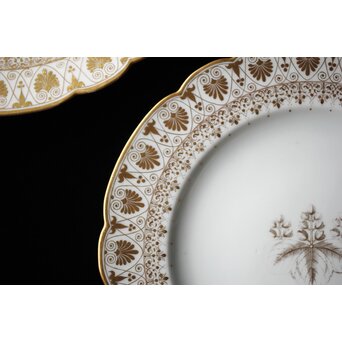 幻の明治伊万里「精磁会社謹製」菊紋金彩 皿 5枚 明治期　P451 