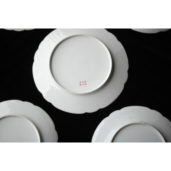 幻の明治伊万里「精磁会社謹製」菊紋金彩 皿 5枚 明治期　P451 