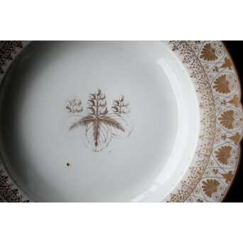 幻の明治伊万里「精磁会社謹製」菊紋金彩 皿 5枚 明治期　P451 