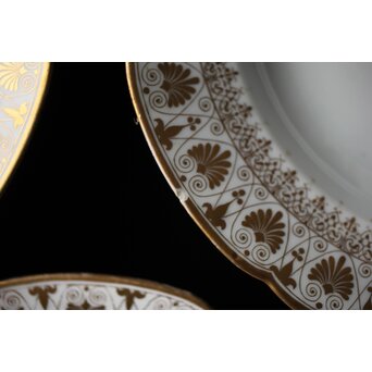 幻の明治伊万里「精磁会社謹製」菊紋金彩 皿 5枚 明治期　P451 