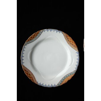 幻の明治伊万里「精磁会社謹製」色絵 皿 2枚 明治期　P452 