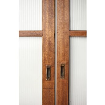 モールガラスとラワンの建具 4枚1組　GD0207 