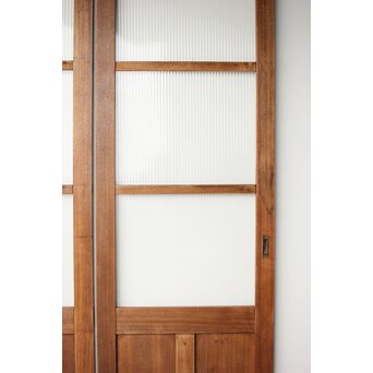 モールガラスとラワンの建具 4枚1組　GD0207 