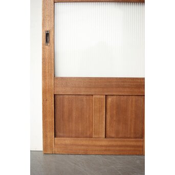 モールガラスとラワンの建具 4枚1組　GD0207 