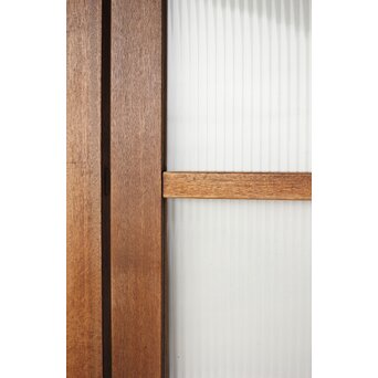 モールガラスとラワンの建具 4枚1組　GD0207 