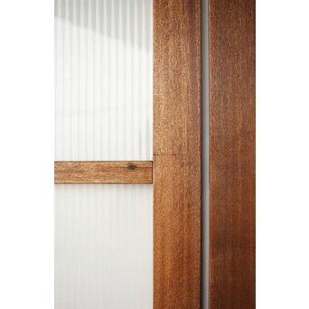 モールガラスとラワンの建具 4枚1組　GD0207 