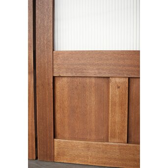 モールガラスとラワンの建具 4枚1組　GD0207 