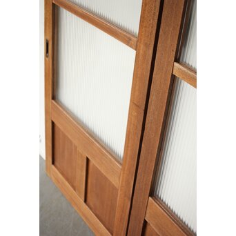 モールガラスとラワンの建具 4枚1組　GD0207 