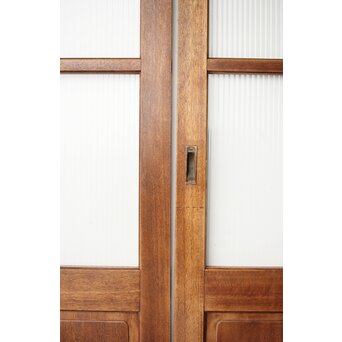 モールガラスとラワンの建具 4枚1組　GD0207 