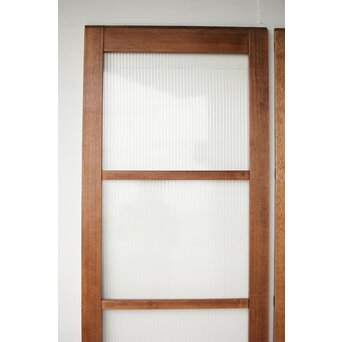 モールガラスとラワンの建具 4枚1組　GD0207 