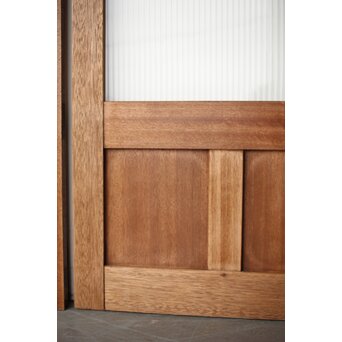 モールガラスとラワンの建具 4枚1組　GD0207 