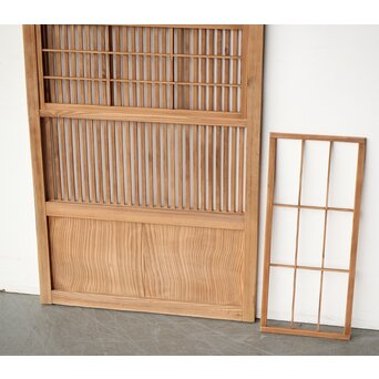 障子枠付 白木細身格子戸　L1118 