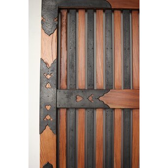 金具尽 総欅格子蔵戸　W0139Y 