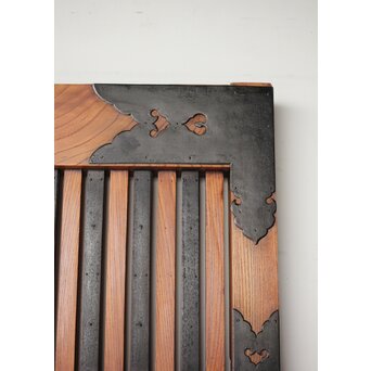 金具尽 総欅格子蔵戸　W0139Y 