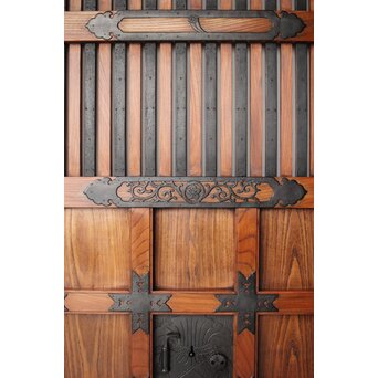 金具尽 総欅格子蔵戸　W0139Y 