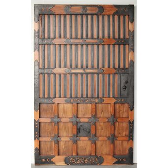 金具尽 総欅格子蔵戸　W0139Y