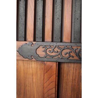 金具尽 総欅格子蔵戸　W0139Y 