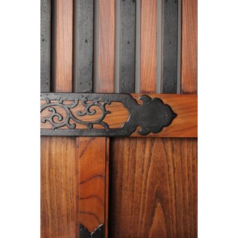 金具尽 総欅格子蔵戸　W0139Y 