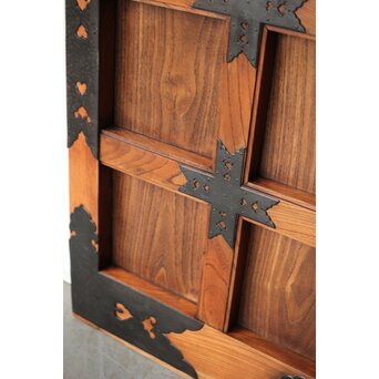 金具尽 総欅格子蔵戸　W0139Y 