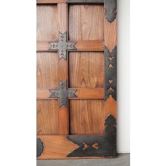 金具尽 総欅格子蔵戸　W0139Y 